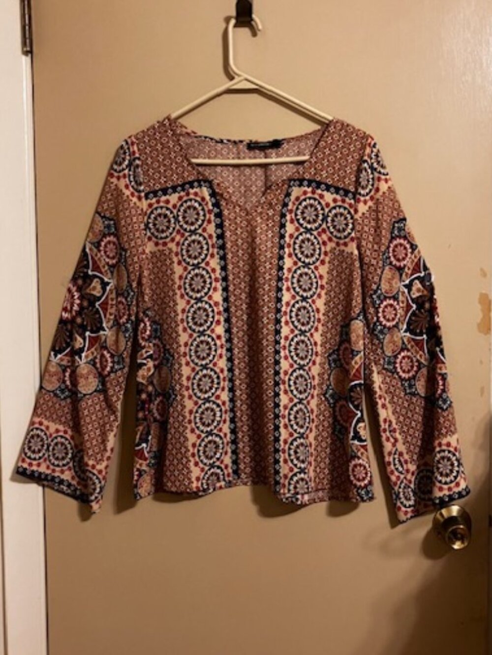 Blu Pepper Boho Top with Mandala Patterns
